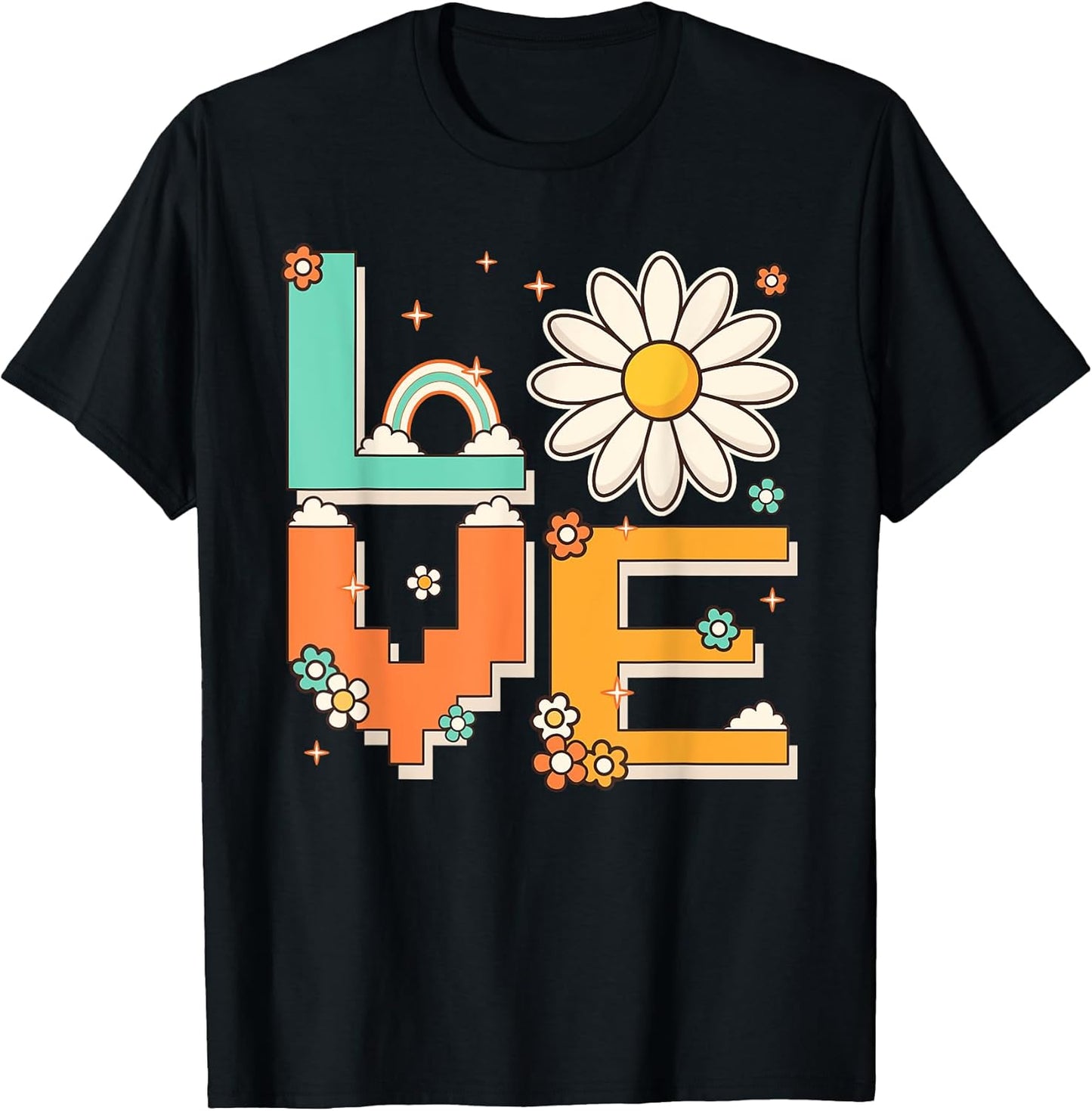 Retro Daisy Flower Lover Clothes Women Girls Kids
