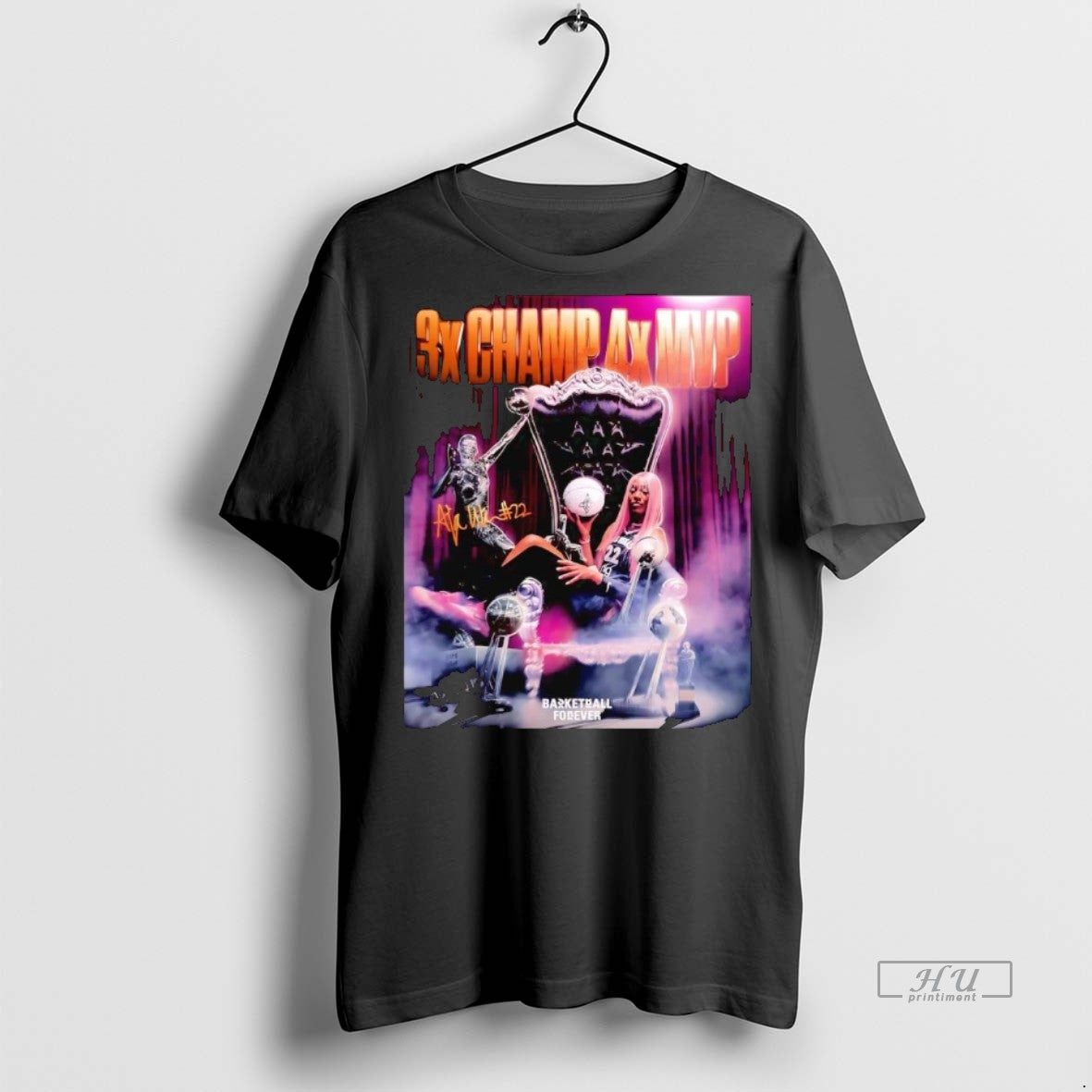 Officials Aja Wilson 3x Champions 4x Mvp Tee Shirt Sweater