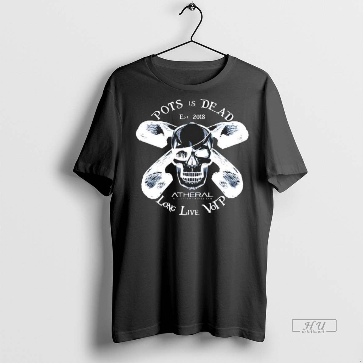 Officials Pots Is Dead Long Live Voip Skull Vintage Tee Shirt Sweater