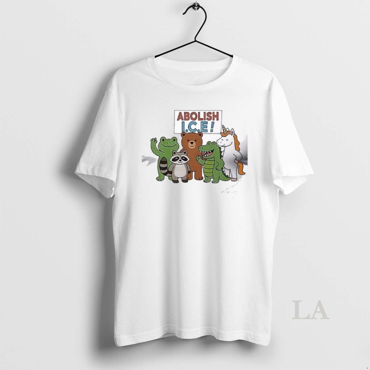Original Abolish Ice Frog Unicorn Raccoon Bear Dinosaur Protest T Men