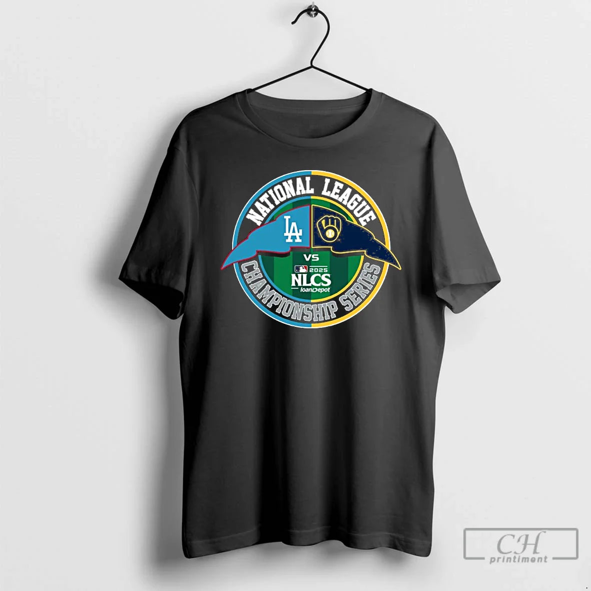 Premium Los Angeles Dodgers Vs Milwaukee Brewers 2025 Nlcs Championship Game T Shirts