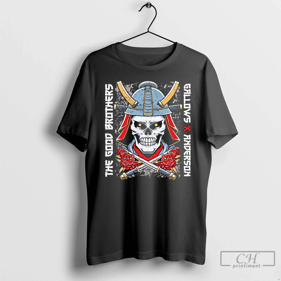 Premium Samurai Skull The Good Brothers Gallows X Anderson T Shirts