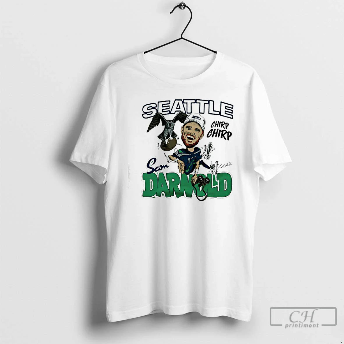 Premium Seahawks Sam Darnold Signature Chirp Chirp T Shirts