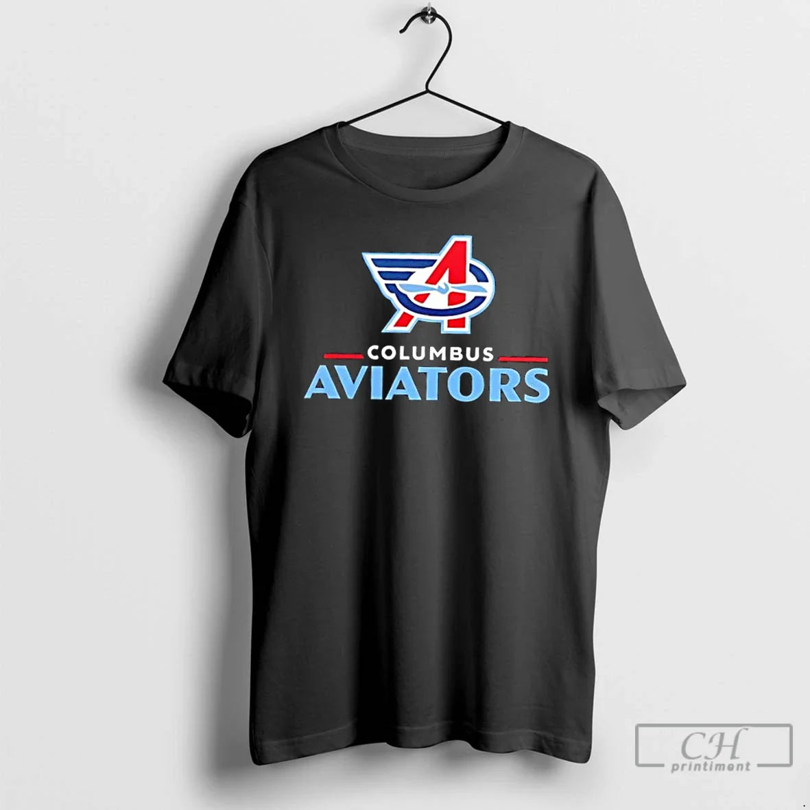Premium Ufl United Football League Columbus Aviators Map 2 Sided T Shirts