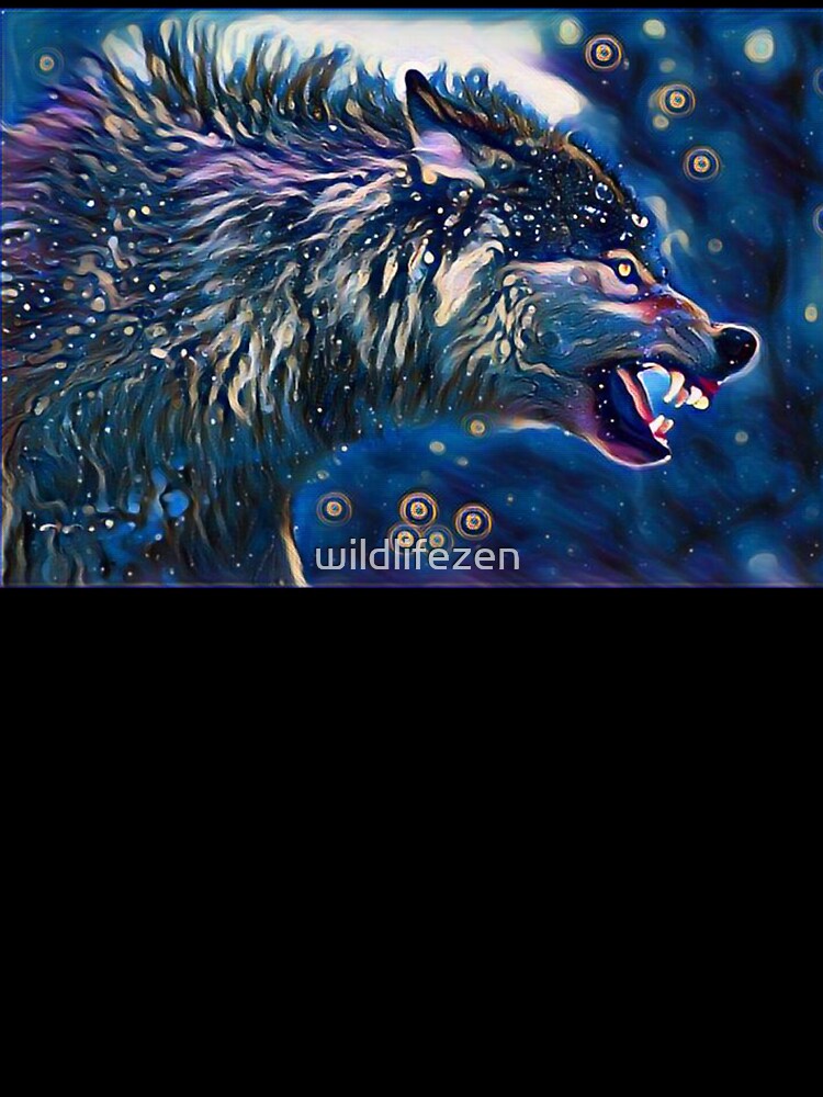 Wolf painting - dreamscape by wildlifezen