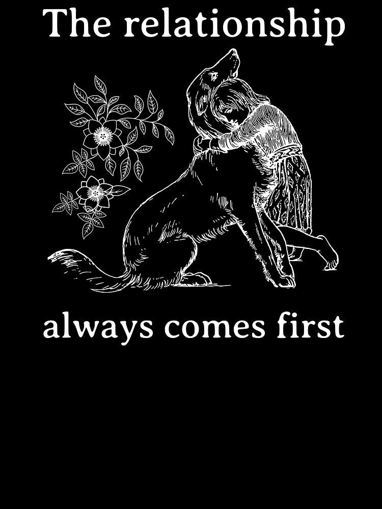 The Relationship Always Comes First | Dog Training Quote, Vintage Dog Illustration, Dog Trainer Saying by arlutai