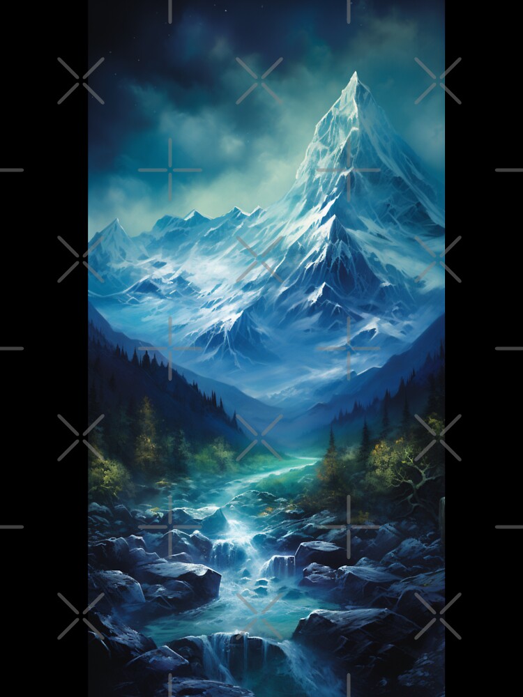 Fantasy Landscape - Snowy Mountain Peak by Fantasy Masterpiece