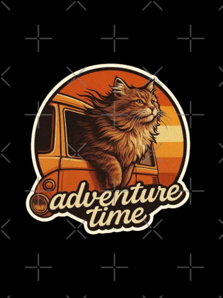 Adventure Time – Retro Cat Vintage 70s Aesthetic | Groovy Kitty Cat Lover Gift Design by Typologystudios