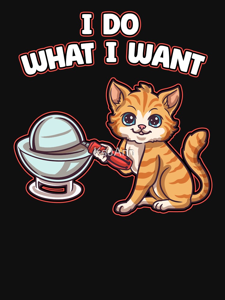 Cat Demon Core Nuclear Men Kids Women Funny Science by KsuAnn