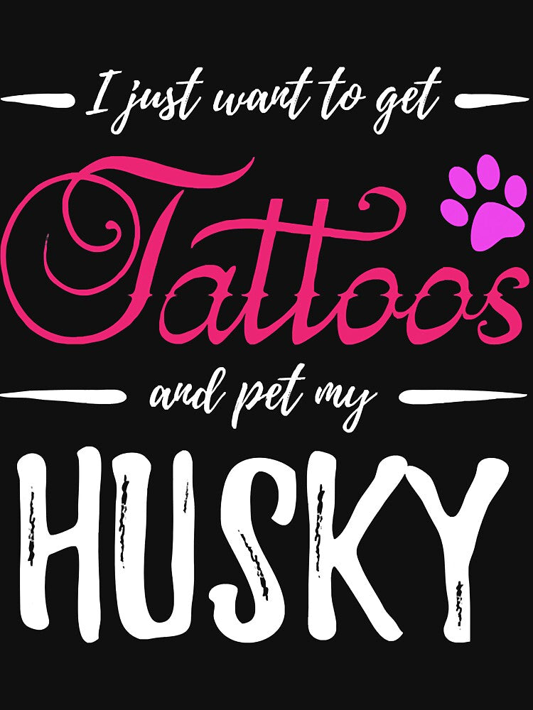Husky Dog Lover Tattoo Funny Dog Mom by JamesClarke84