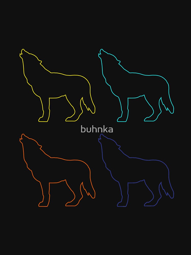 Howling Wolf outline silhouette by buhnka
