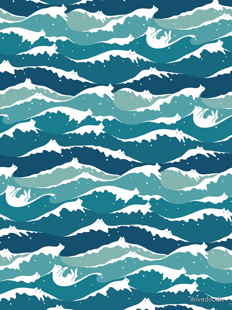 Cat Landscape 135: Cat Waves by ilovedoodle