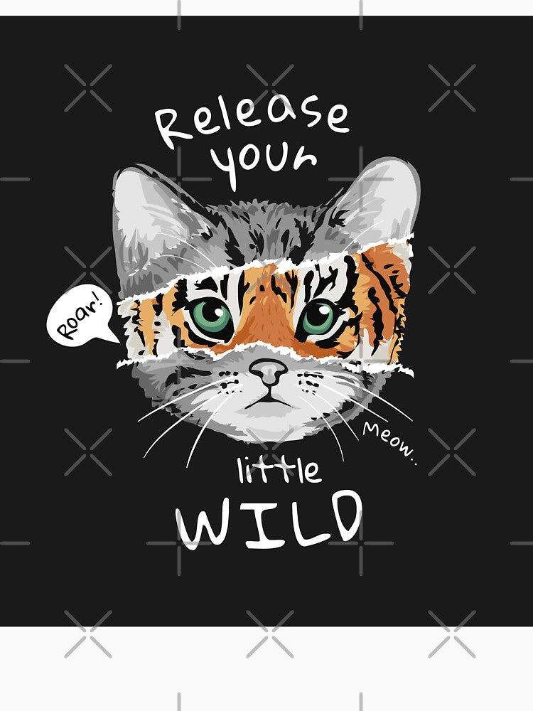 Typography Slogan with Cat Tiger Face by Peekonet