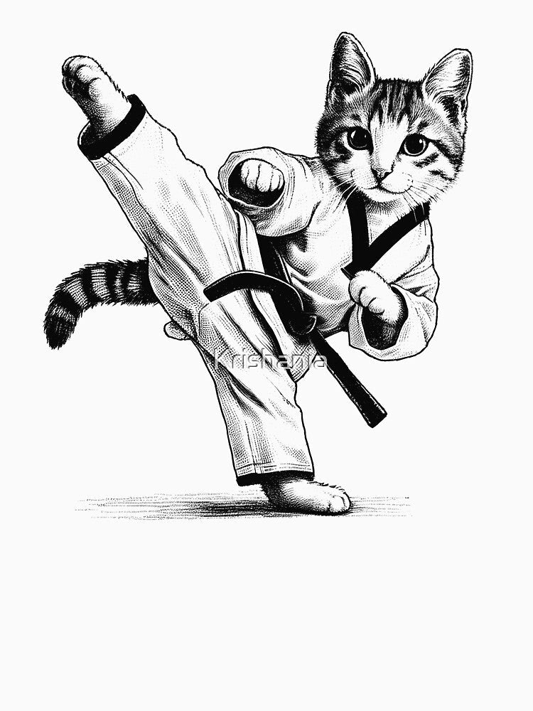 Cat Do Taekwondo by Kimberley King Art King Art
