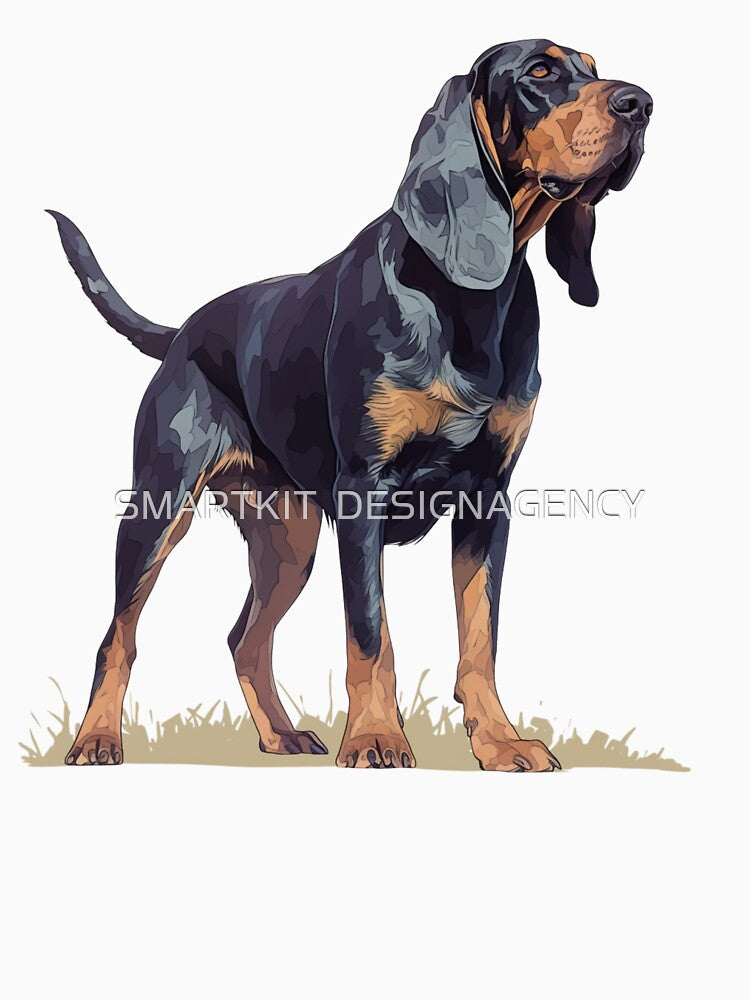 Black and Tan Coonhound by SMARTKIT DESIGNAGENCY