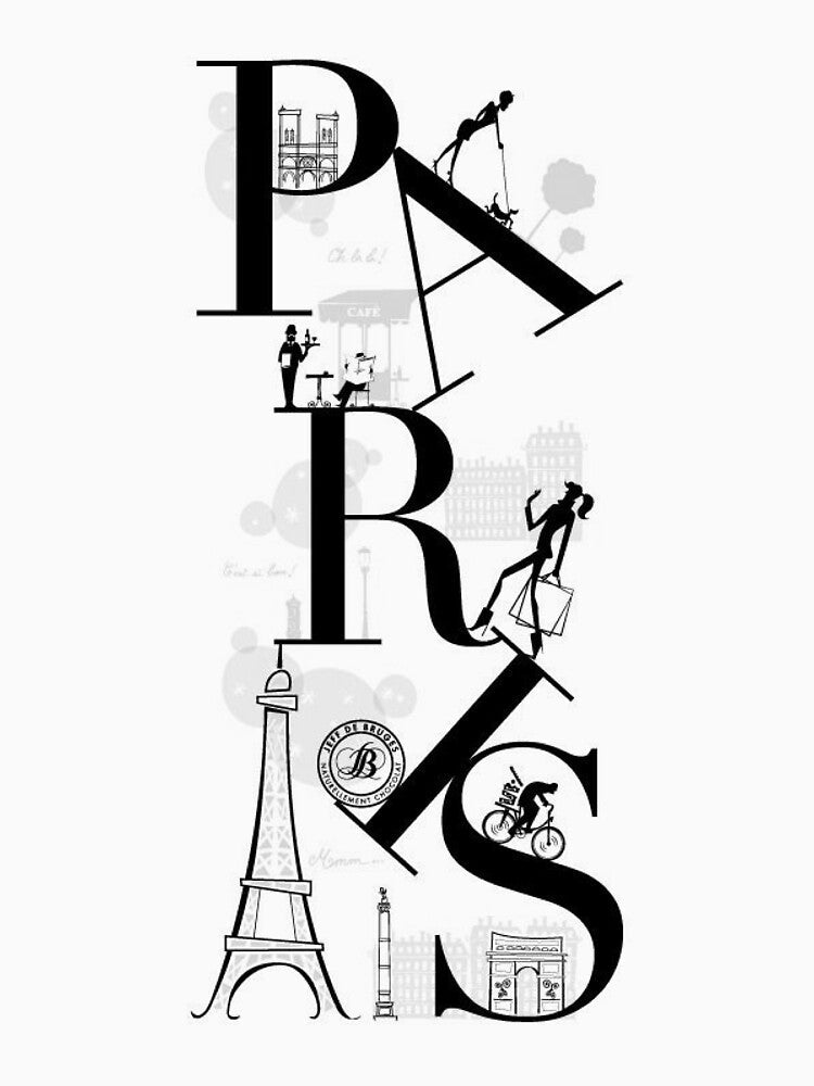 Eiffel Tower Printed Top Clothing, PARIS, by LukaKingat