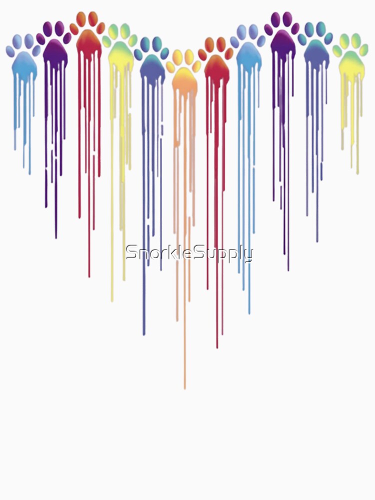 Colorful Dog Paw Heart by SnorkleSupply