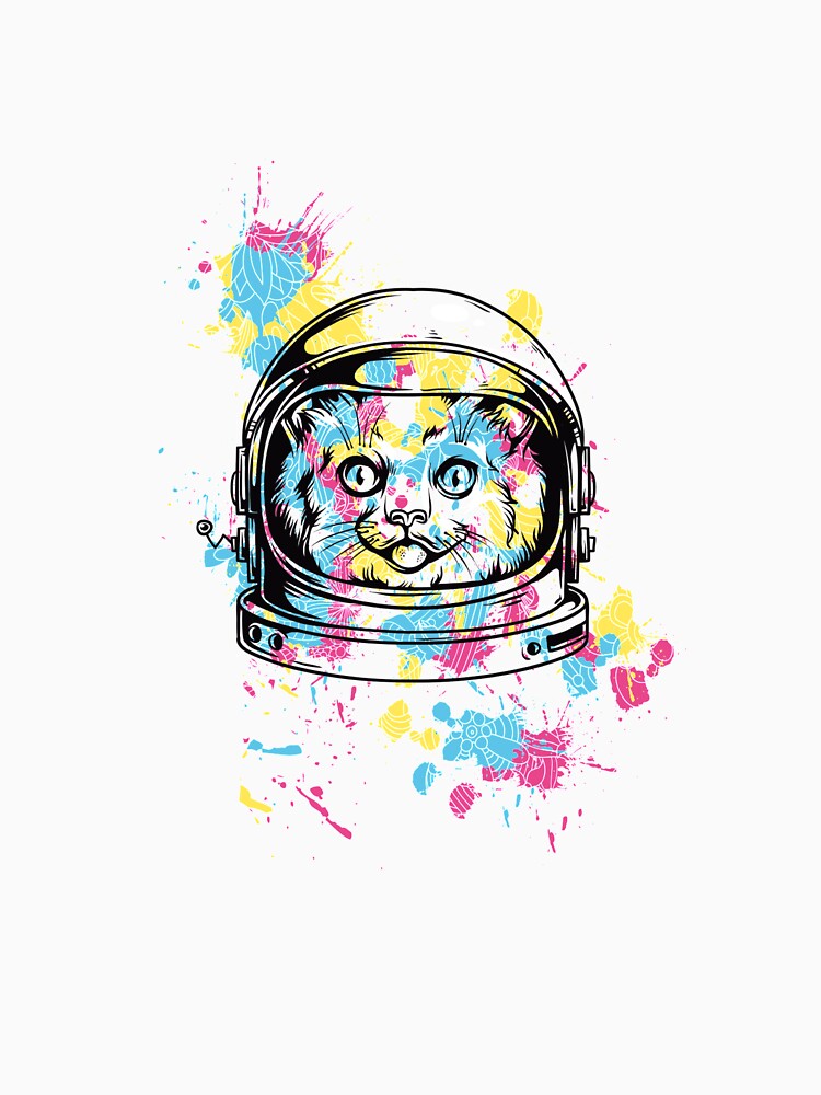 cat illustration, Printed Cat, design poster, by BkaleGrant