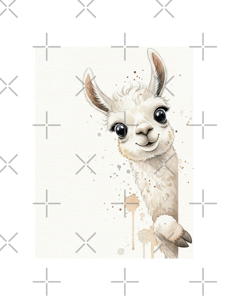 Llama meme funny cute kawaii pet animal watercolor by CheeseBlueprint