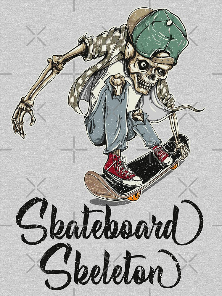 Skateboard Skeleton Classic T-Shirt, Forever Skate Style, Best Friend Shirt, Best Friend Gifts by Ristinga