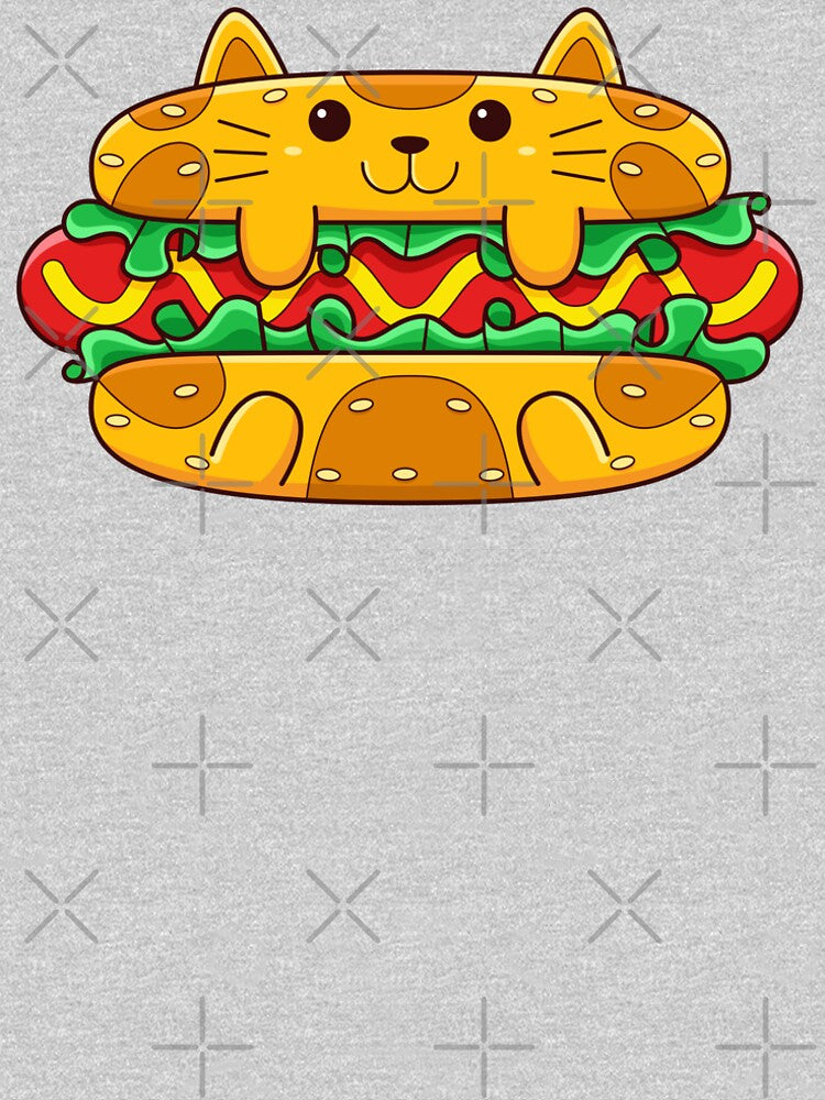 Cute Cat Kawaii Hotdog by PosterpartyCo