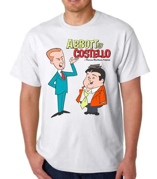 ABBOTT & COSTELLO TEE T-SHIRT HANNA BARBERA CARTOON FANS ANIMATION
