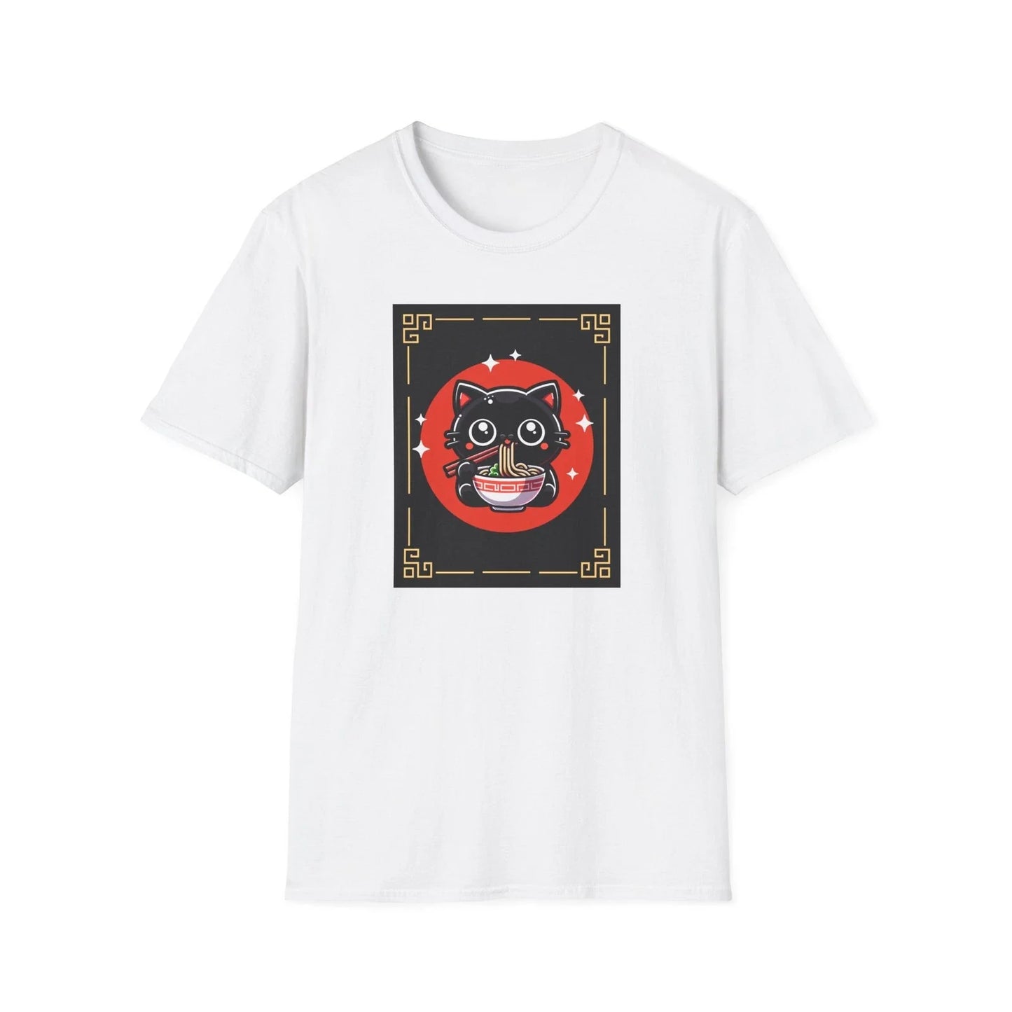 Funny Cat Ramen Noodle Japanese Anime Manga Ramen Kawaii Kitty Graphic T-Shirt