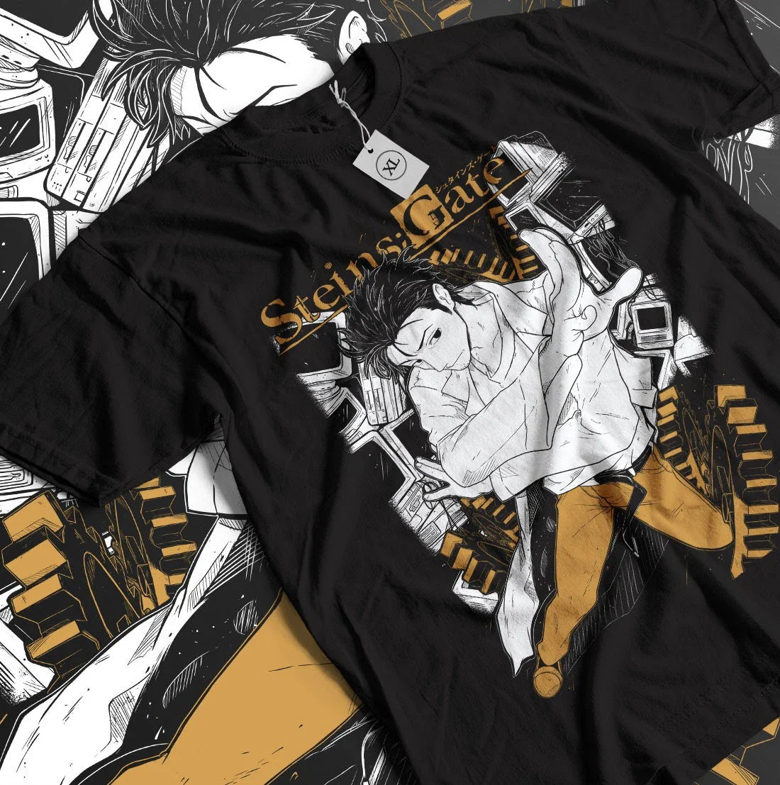 Steins Gate Okabe T-Shirt Kurisu Makise Girl Kawaii Waifu Anime Shirt All Size