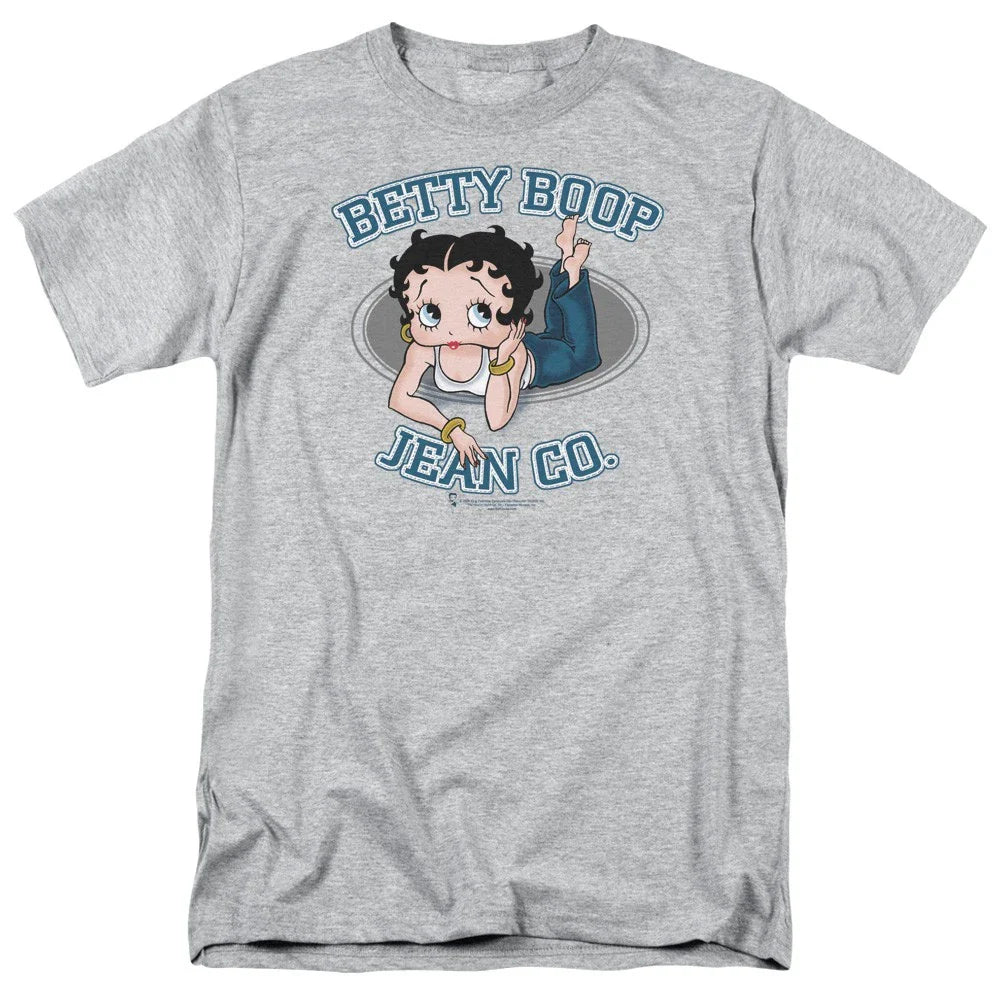 Betty Boop - Jean Co - Adult Unisex Short Sleeve T-Shirt - Gray