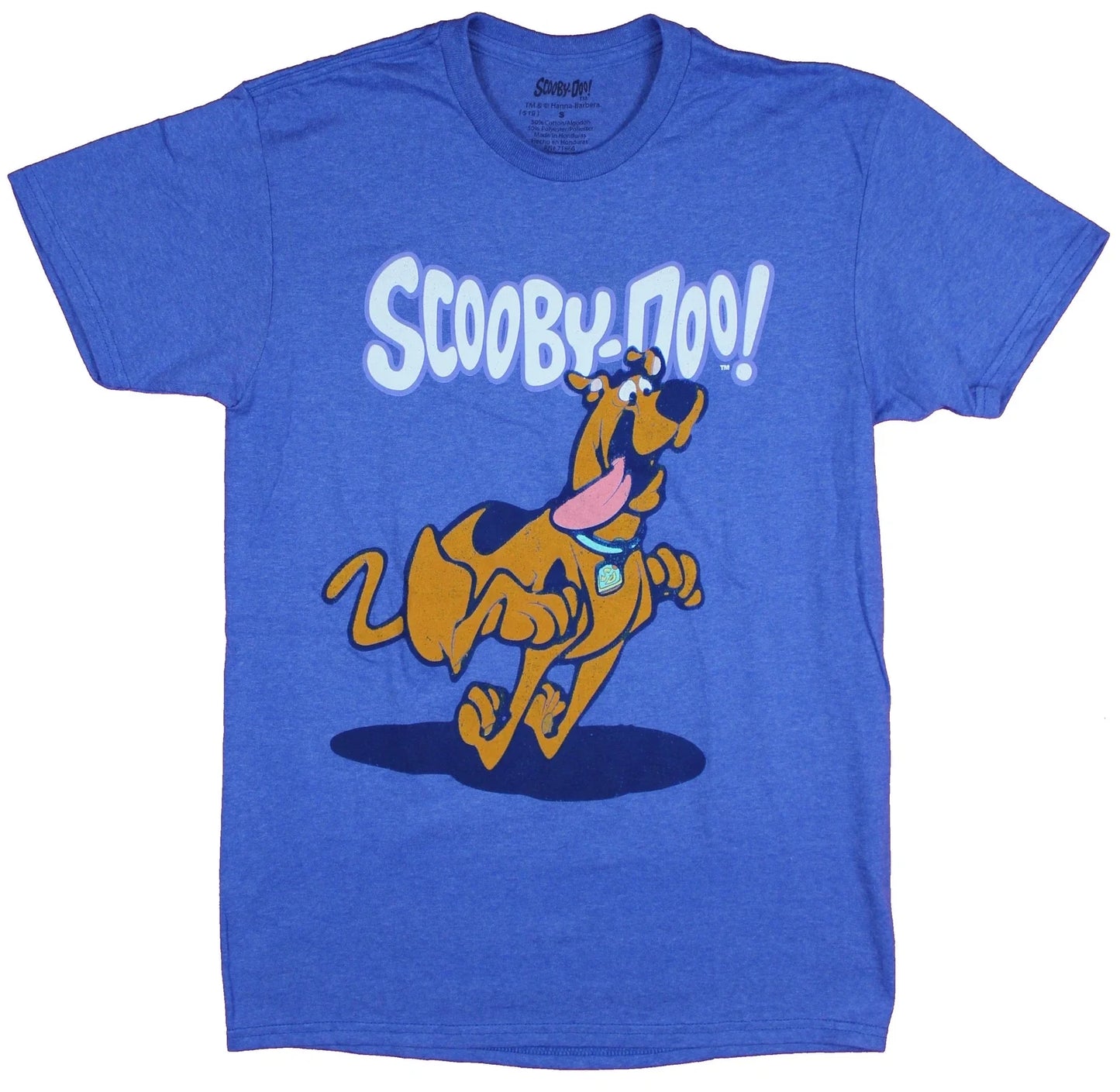 Scooby Doo Adult New T-Shirt - Scooby Running With Tongue Out Pic