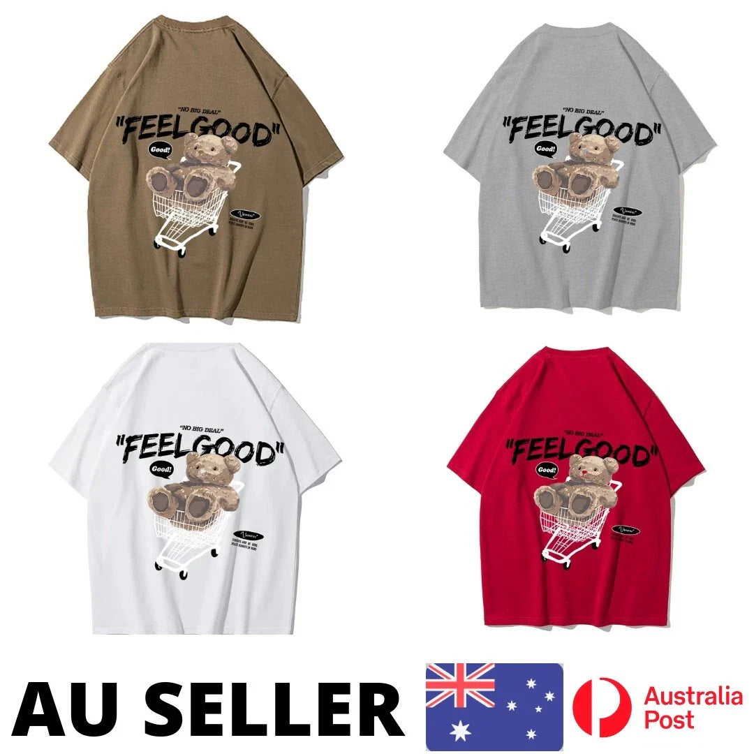 No Big Deal Feelfood Men T-Shirt Shoulder Drop Novelty High-Quality - AU Stock