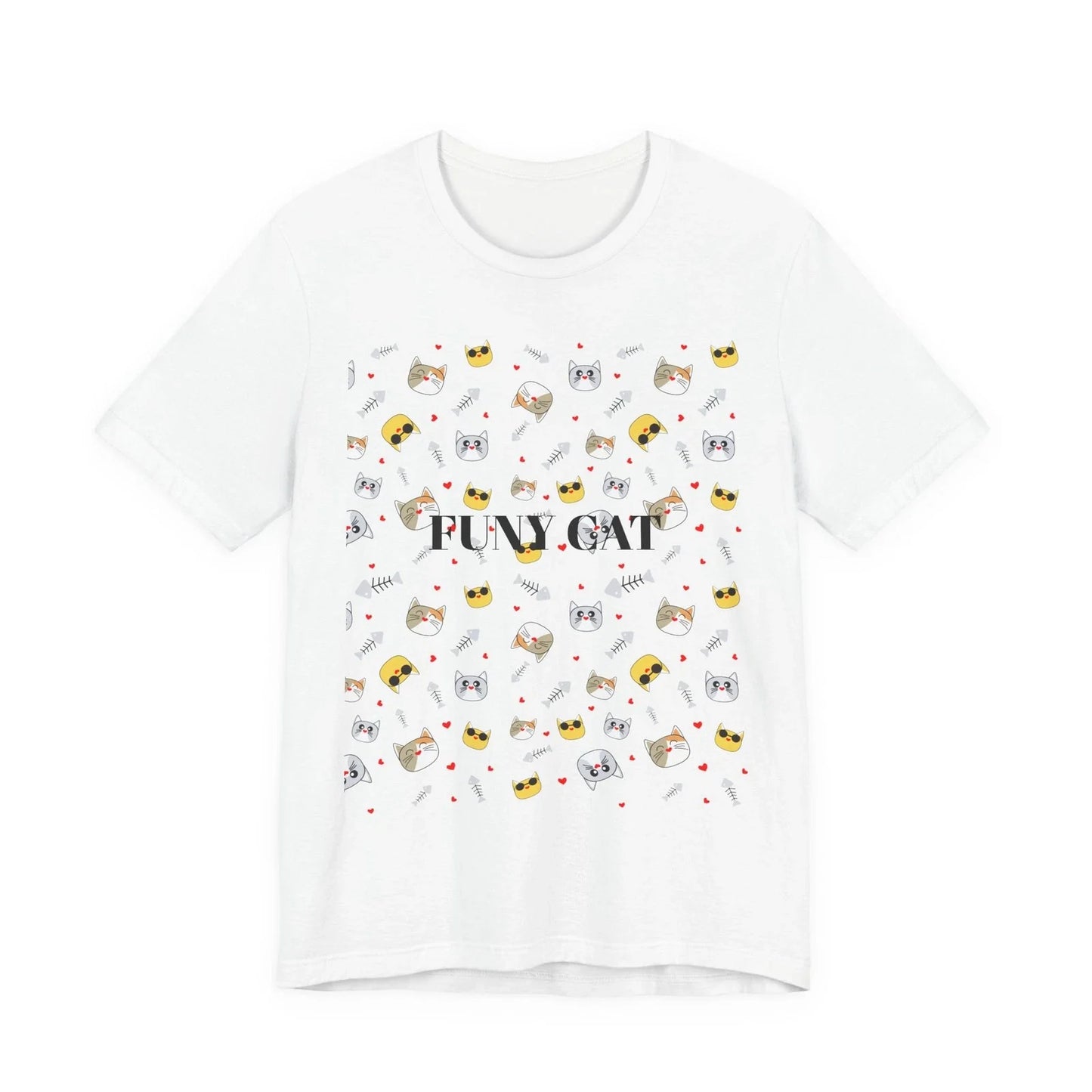 Cute Cat Pattern Tee | Kawaii Cats, Sushi, Paw Prints