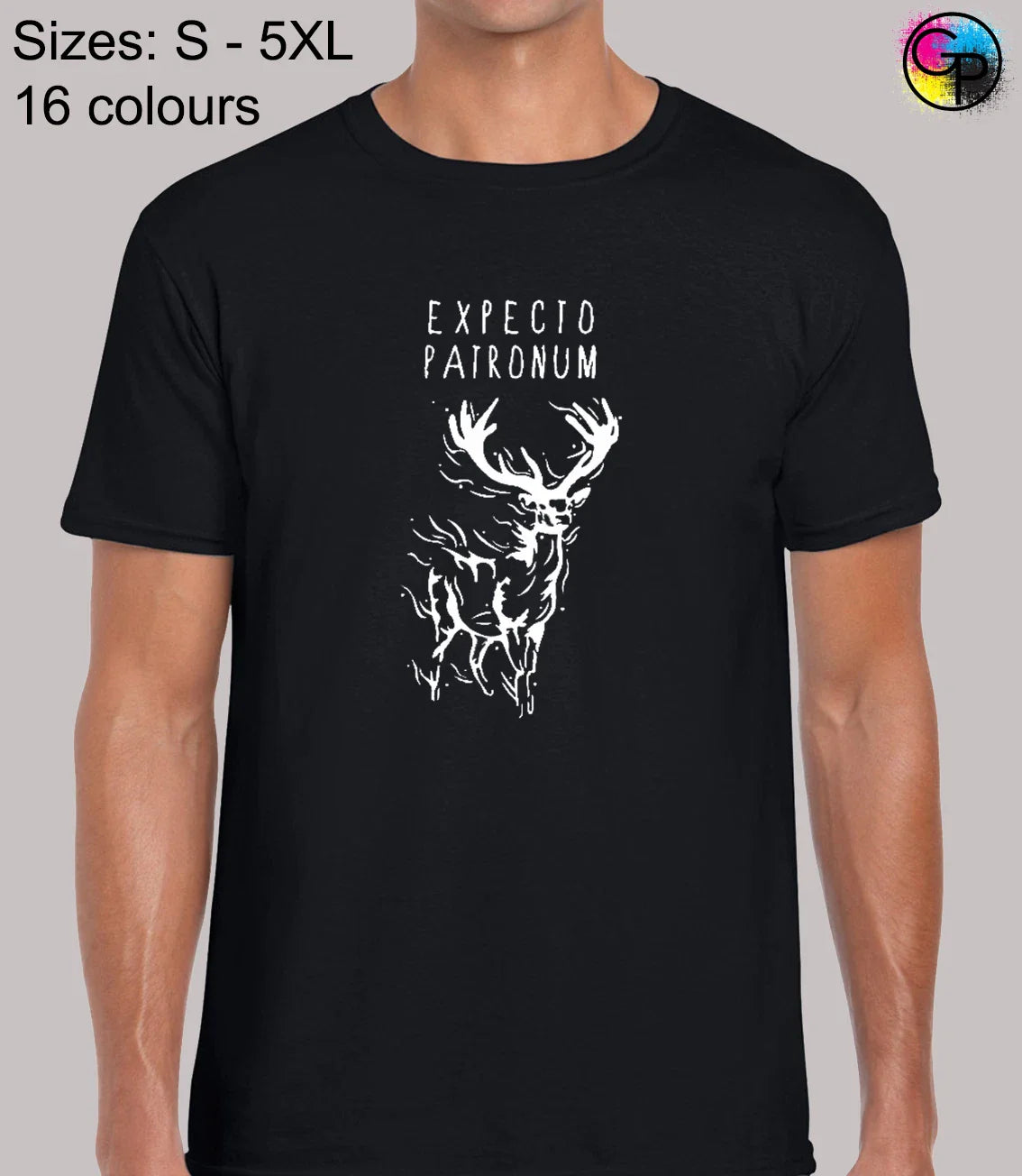 Expecto Patronum Wizard Movie Film Inspired Novelty T-Shirt Top for Men