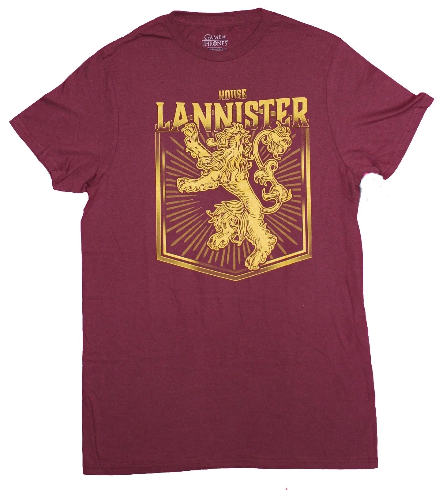 Game of Thrones Adult New T-Shirt - Golden Lion Sigil of the Lannister