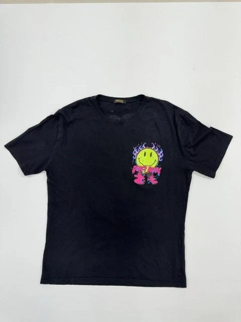 Enjoy Boys Black Alien Cartoon T-Shirt Youth XL Screen Print Crew Neck