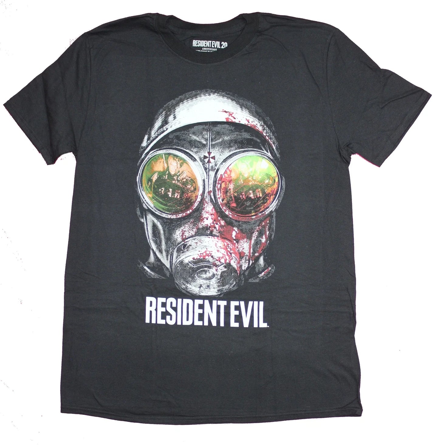 Resident Evil Adult New T-Shirt- Gasmasked Hunk Face of Umbrella Agent