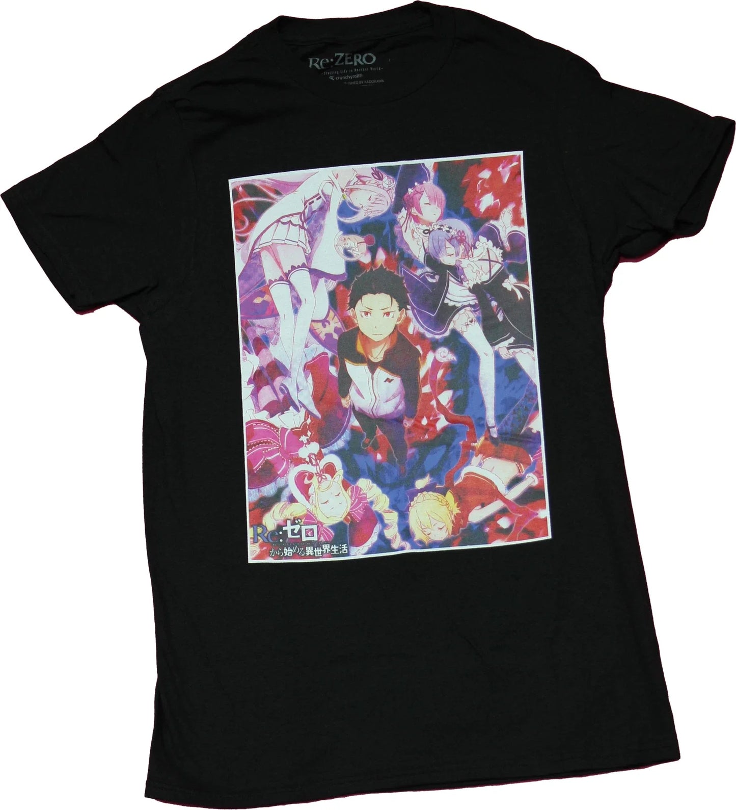Re:Zero New Adult T-Shirt - Glowing Group Key Art Image