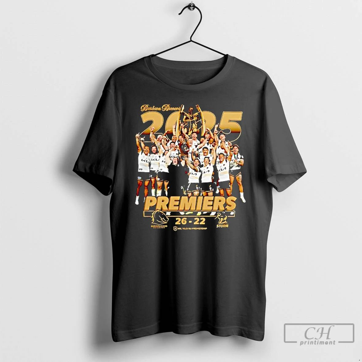 Premium Brisbane Broncos Vs Melbourne Storm Premiers 2025 T Shirts
