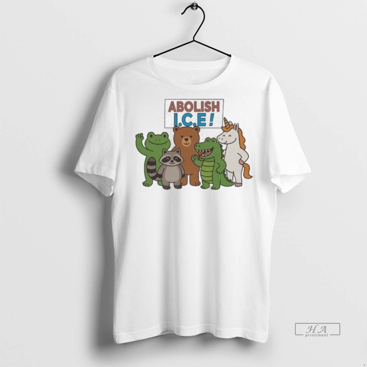 Official Trendy Abolish Ice Frog Unicorn Raccoon Bear Dinosaur Protest Tee Sweater