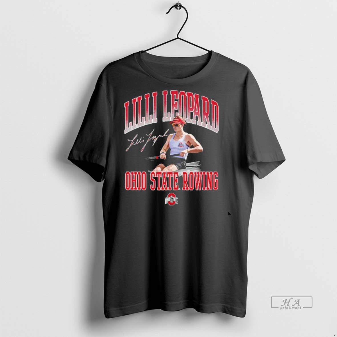 Official Trendy Lilli Leopard Ohio State Rowing Player Signature Blackshirt Tee Sweater