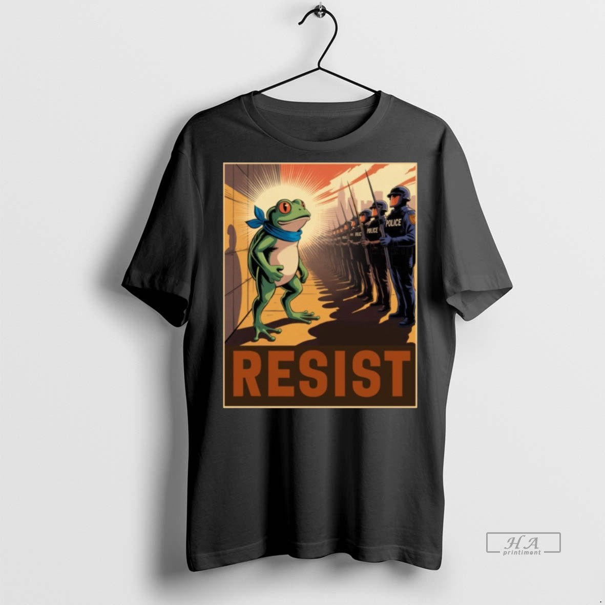 Official Trendy Resist Police Portland Frog Protest Vintage Tee Sweater