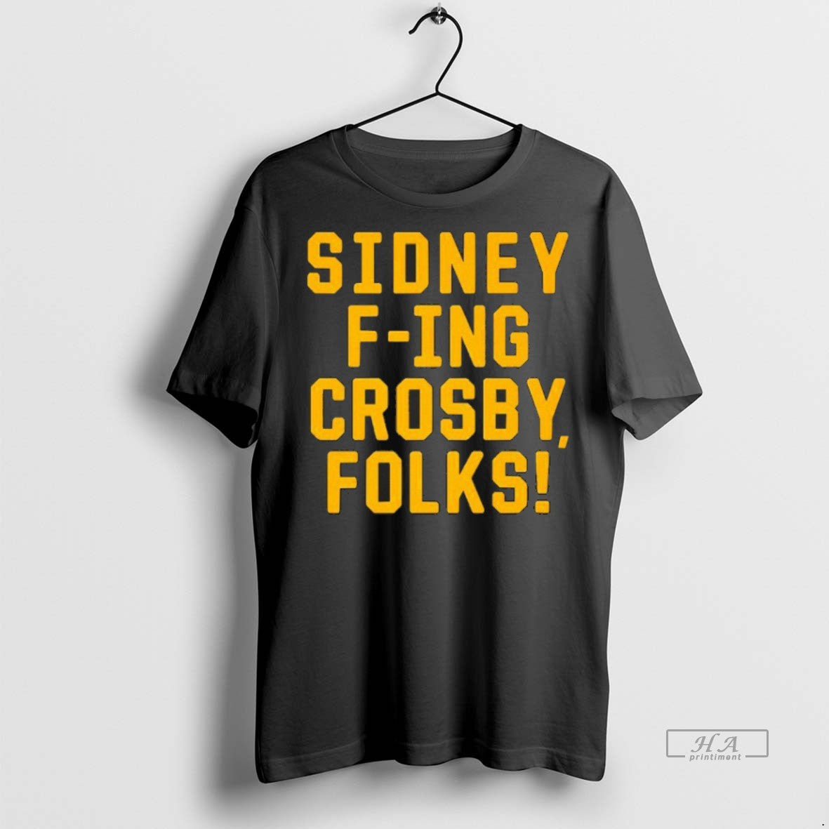 Official Trendy Sidney F Ing Crosby Folks Pittsburgh Penguins Blackshirt Tee Sweater