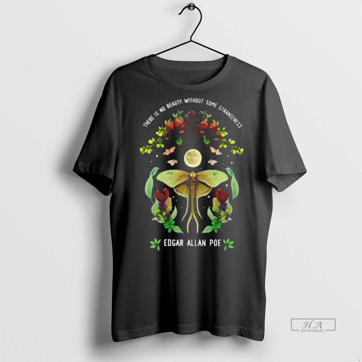 Official Trendy There Is No Beauty Without Some Strangeness Edgar Allan Poe Blackshirt Tee Sweater