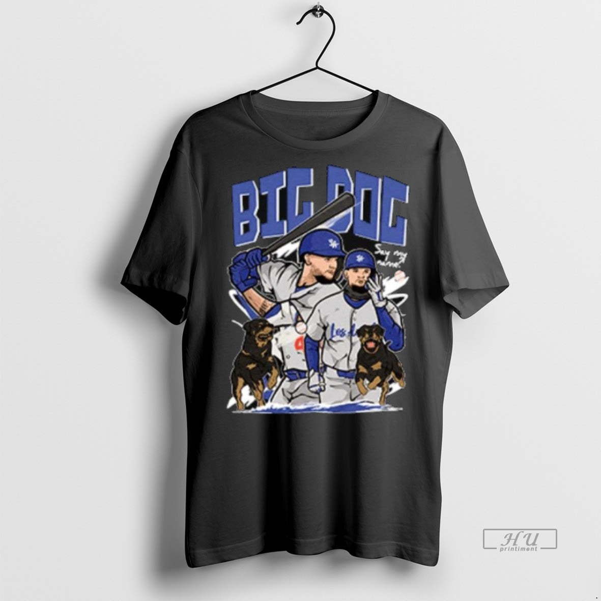 Officials Andy Pages Big Dog Los Angeles Dodgers Long Sleve Tee Shirt Sweater
