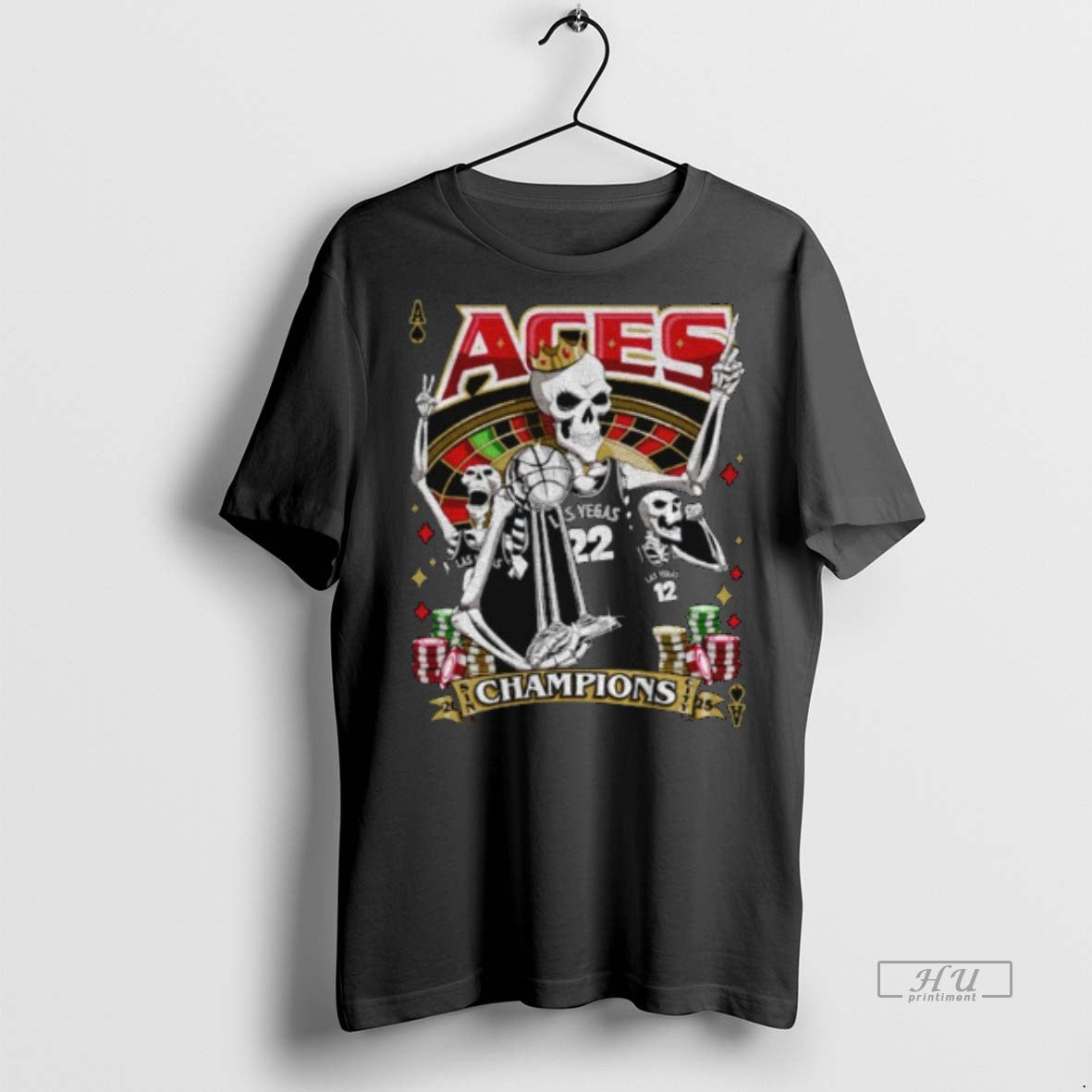 Officials Las Vegas Aces Skull Wnba Champions 2025 Rep The Champs Tee Shirt Sweater