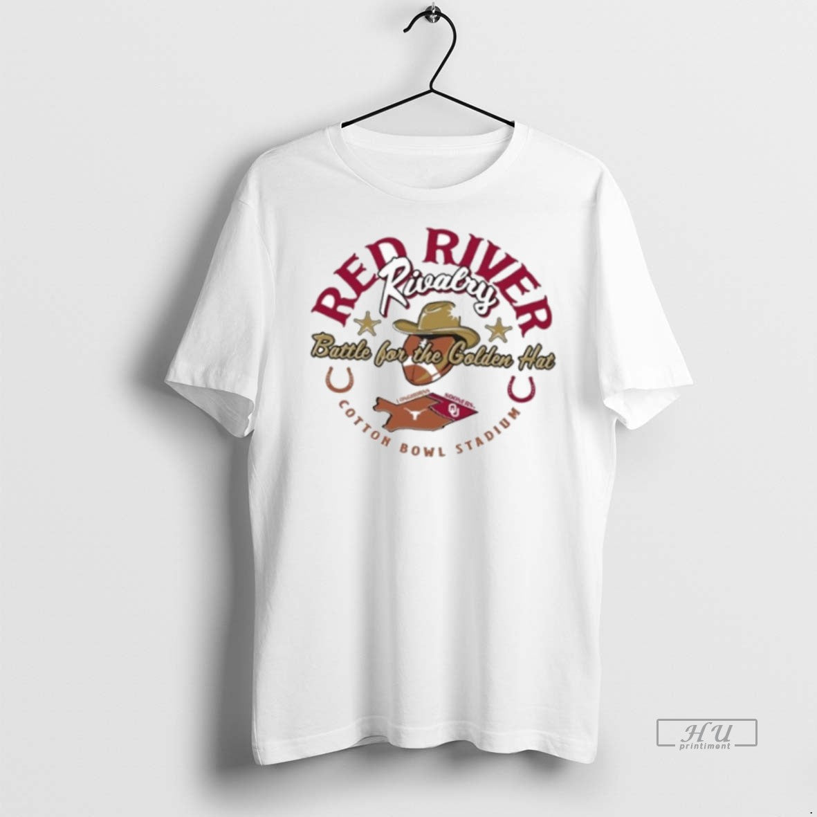 Officials Longhorns Vs Ou 2025 Red River Rivalry Golden Hat Tee Shirt Sweater