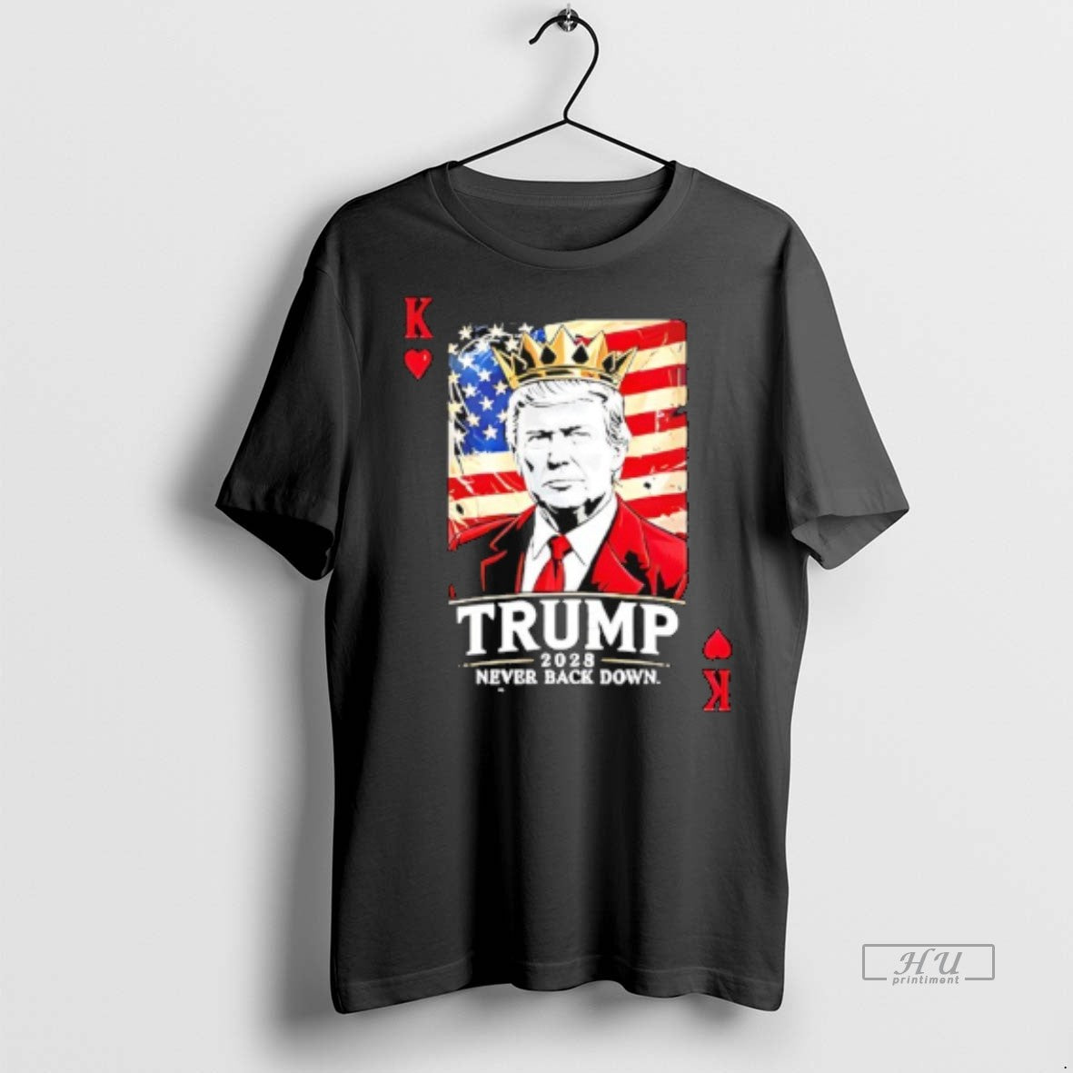 Officials Trump 2028 Never Back Down Card Tee Shirt Sweater