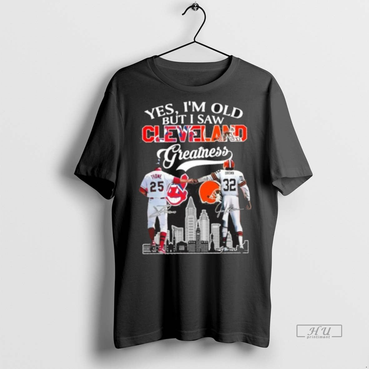 Officials Yes Im Old But I Saw Cleveland Greatness Thome X Brown Signature City Tee