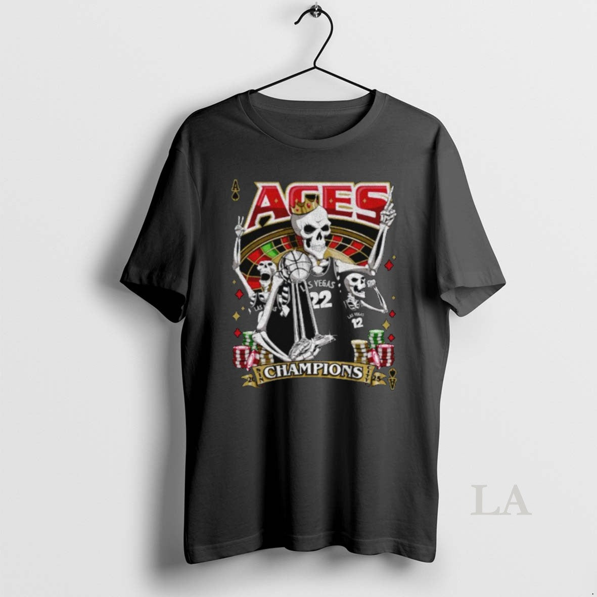 Original Las Vegas Aces Skull Wnba Champions 2025 Rep The Champs