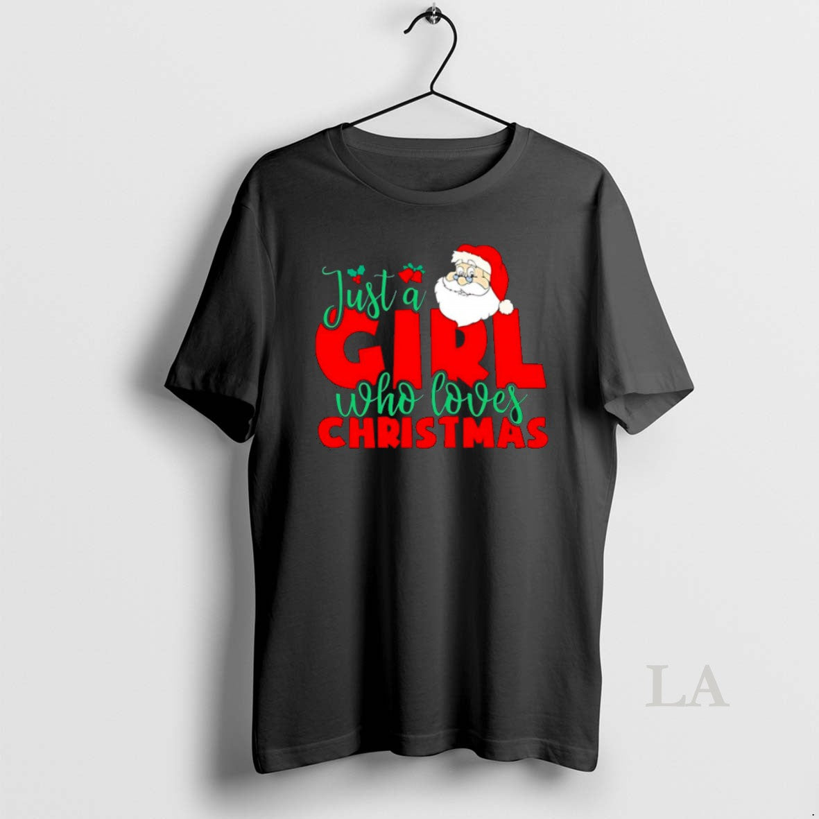 Original Just A Girl Who Loves Christmas Santa Claus T Shirt Hj9imv